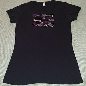 *24 Hour Sale*Bling wine shirt